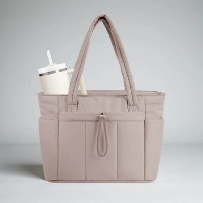 Womens Tote Bag Quilted Puffer Laptop Sleeve Travel Organizer