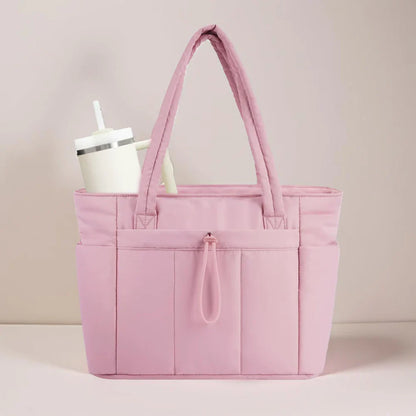 Womens Tote Bag Quilted Puffer Laptop Sleeve Travel Organizer